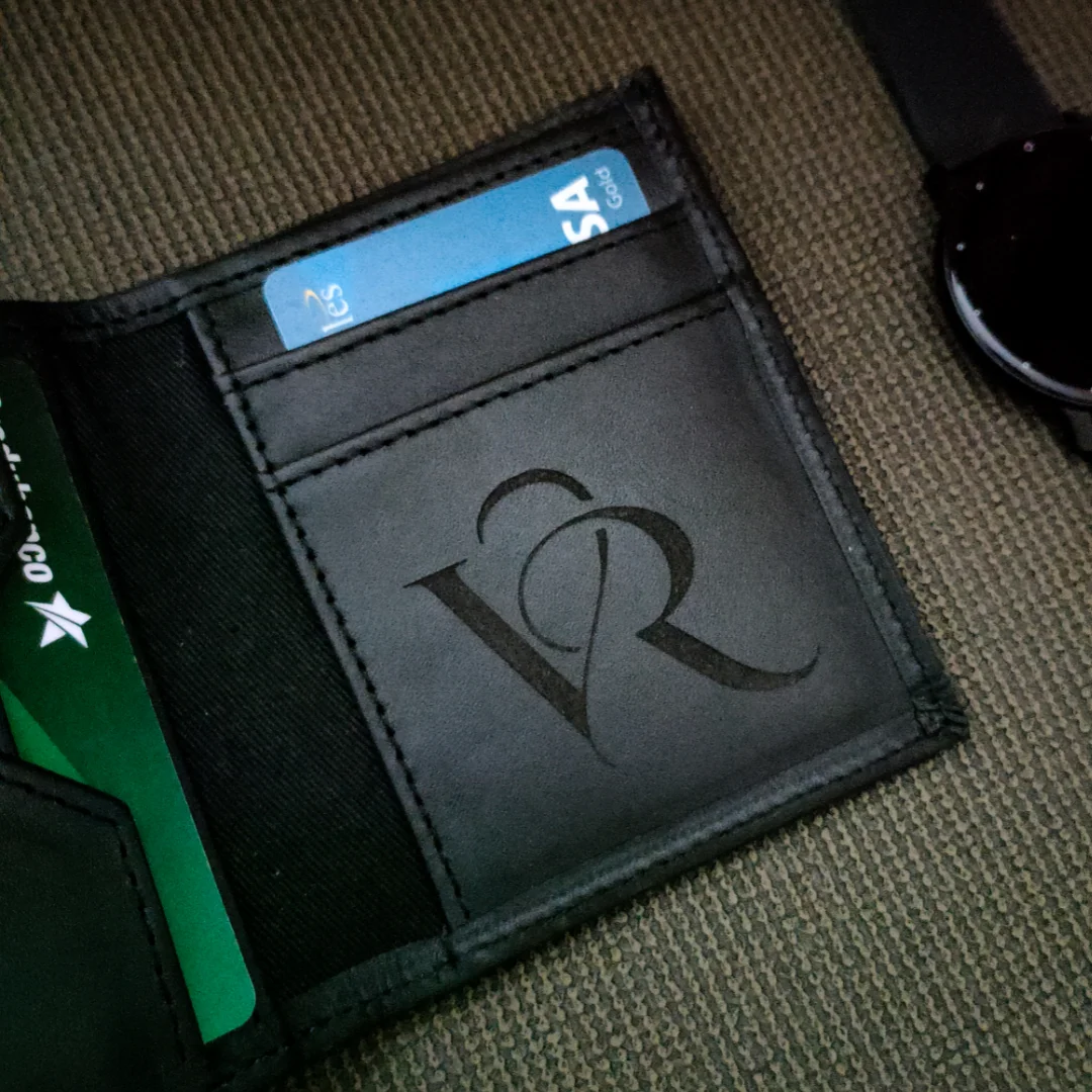 billetera de cuero personalizada essential