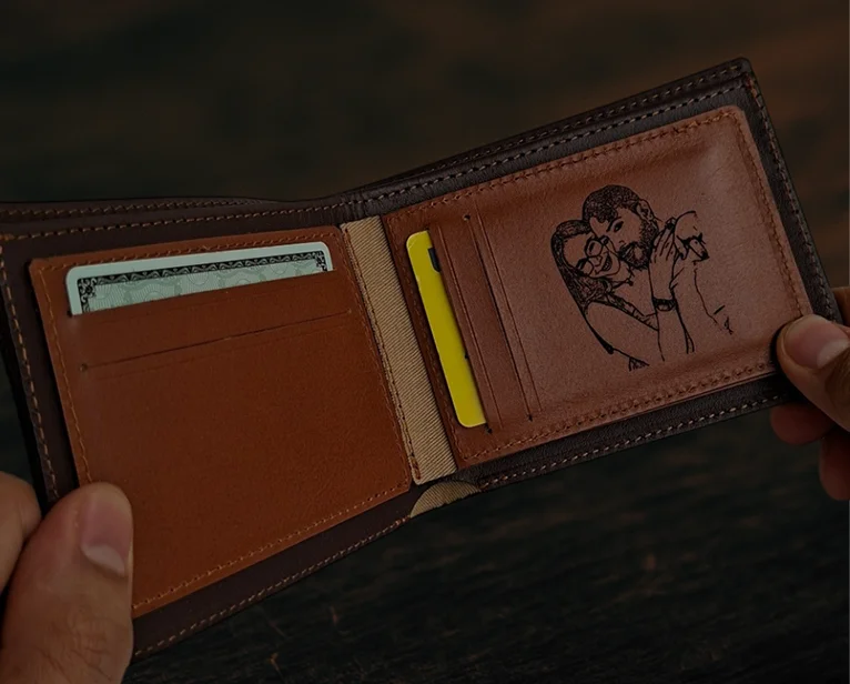 Vincent cuero vacuno billetera