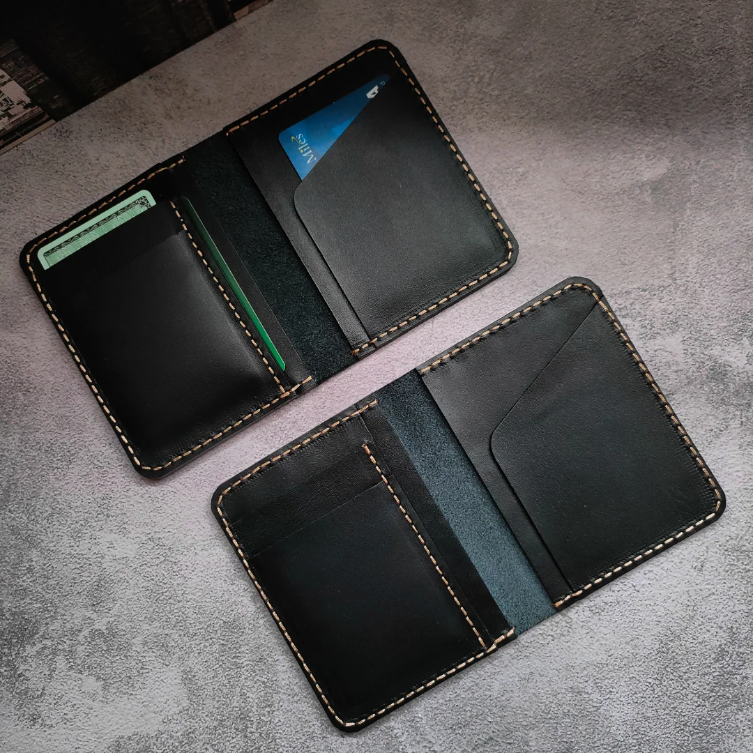 tarjetero cuero original negro guayaquil 1