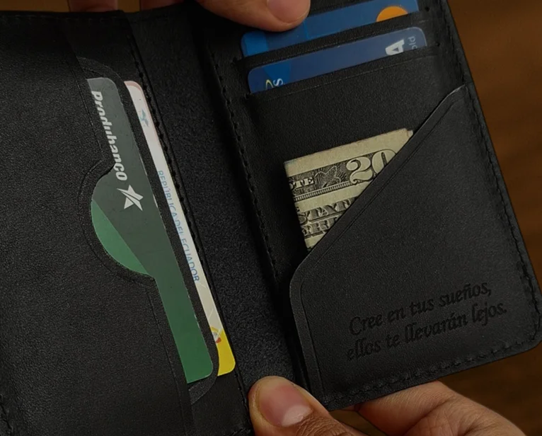 Executive tarjetero cuero vacuno